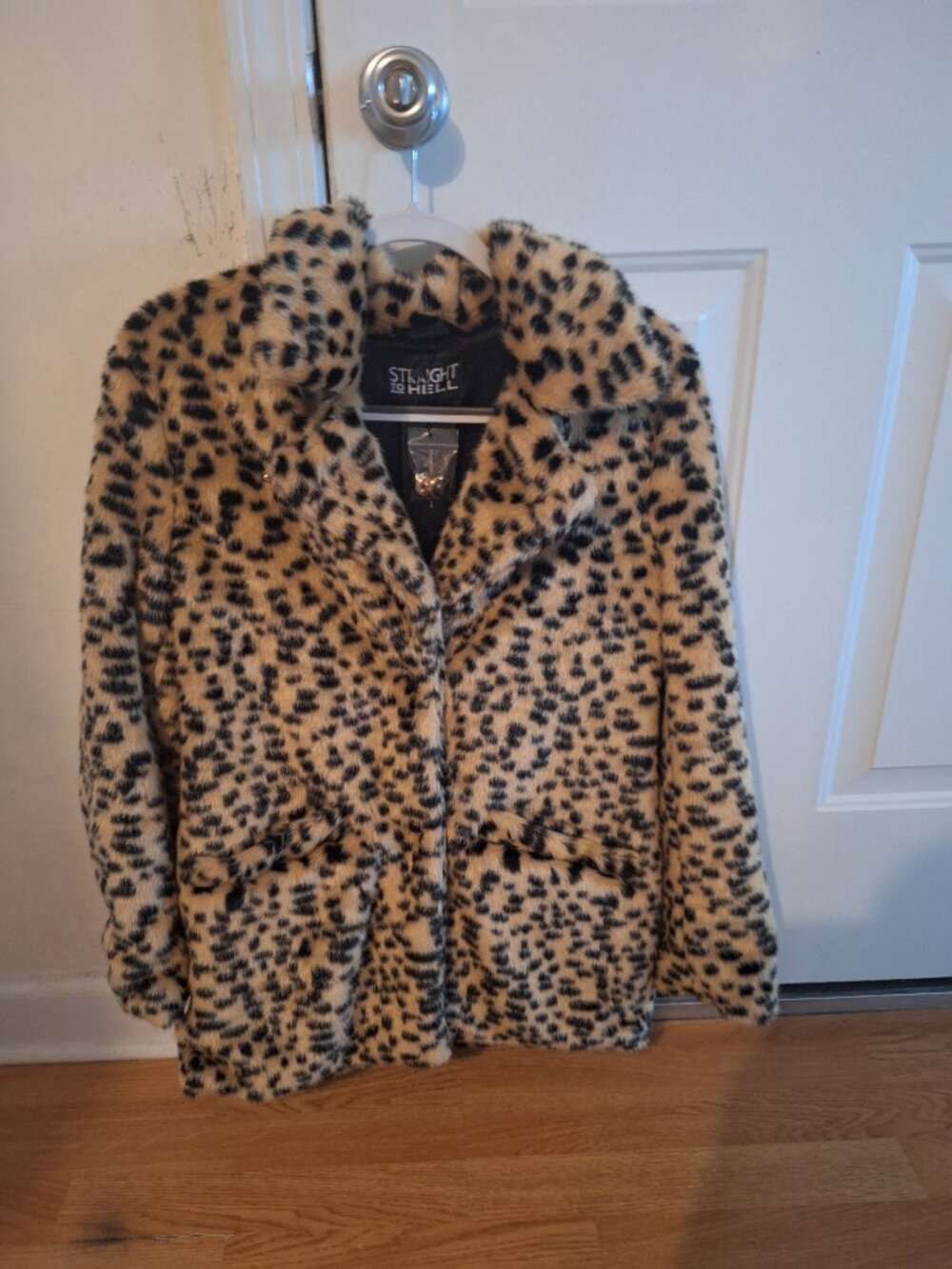 Straight to Hell Leopard Sherpa Jacket